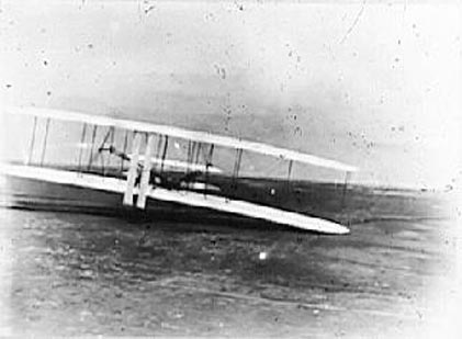 Wright Bros. Plane First Flight